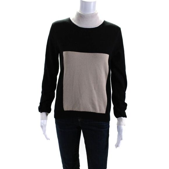 Paper Parachute Womens Colorblock Print Turtleneck Sweater Top Multicolor Size M - Picture 1 of 6